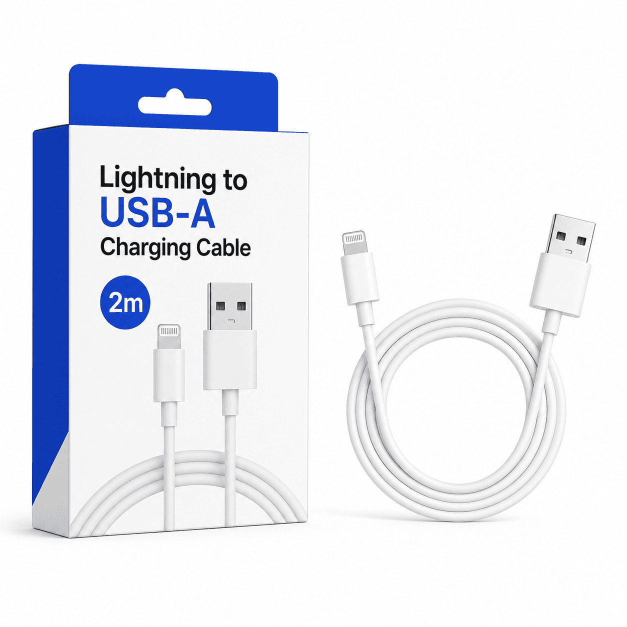 Malvy Lightning to USB-A Charging Cable 2m for iPhone product photo