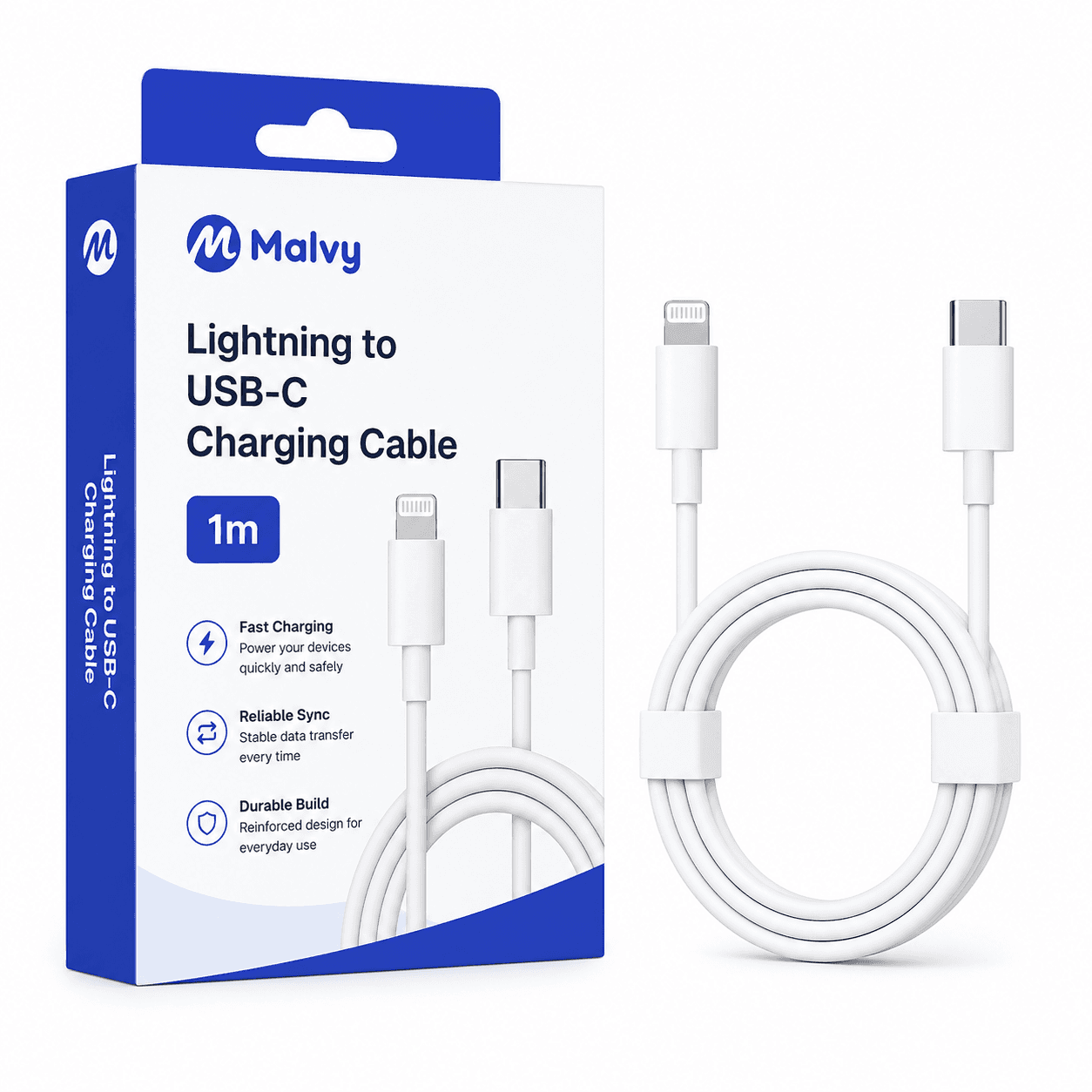 Malvy Lightning to USB-C Charging Cable 1m for iPhone product photo