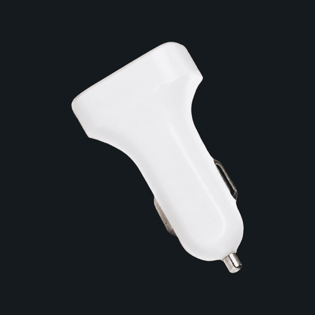 2.4a White Dual USB Car Charger