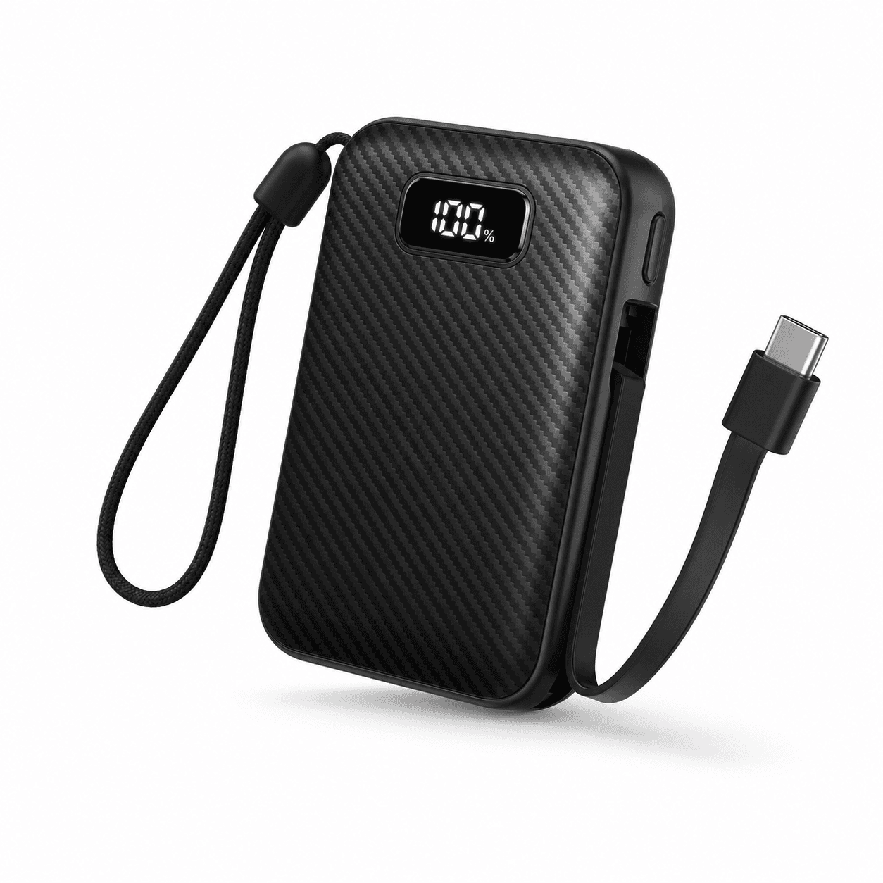 22.5w 4000mah Mini Power Bank With In-Built Cable