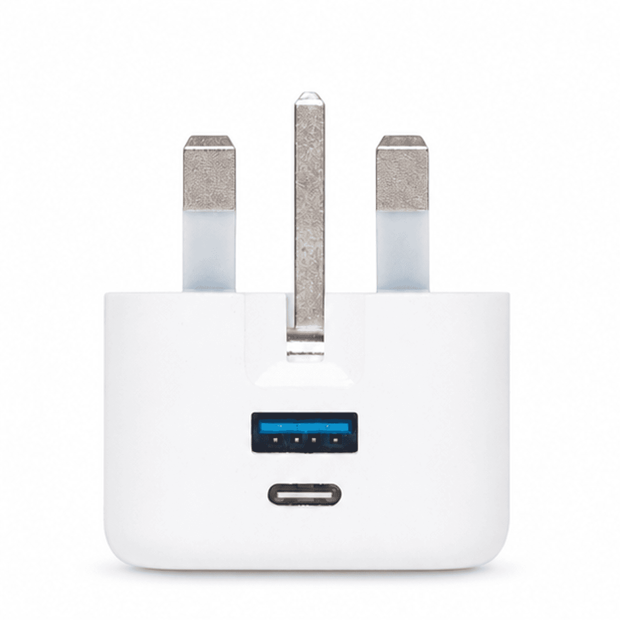 Straight Pin 20w Plug With USB-C & USB-A