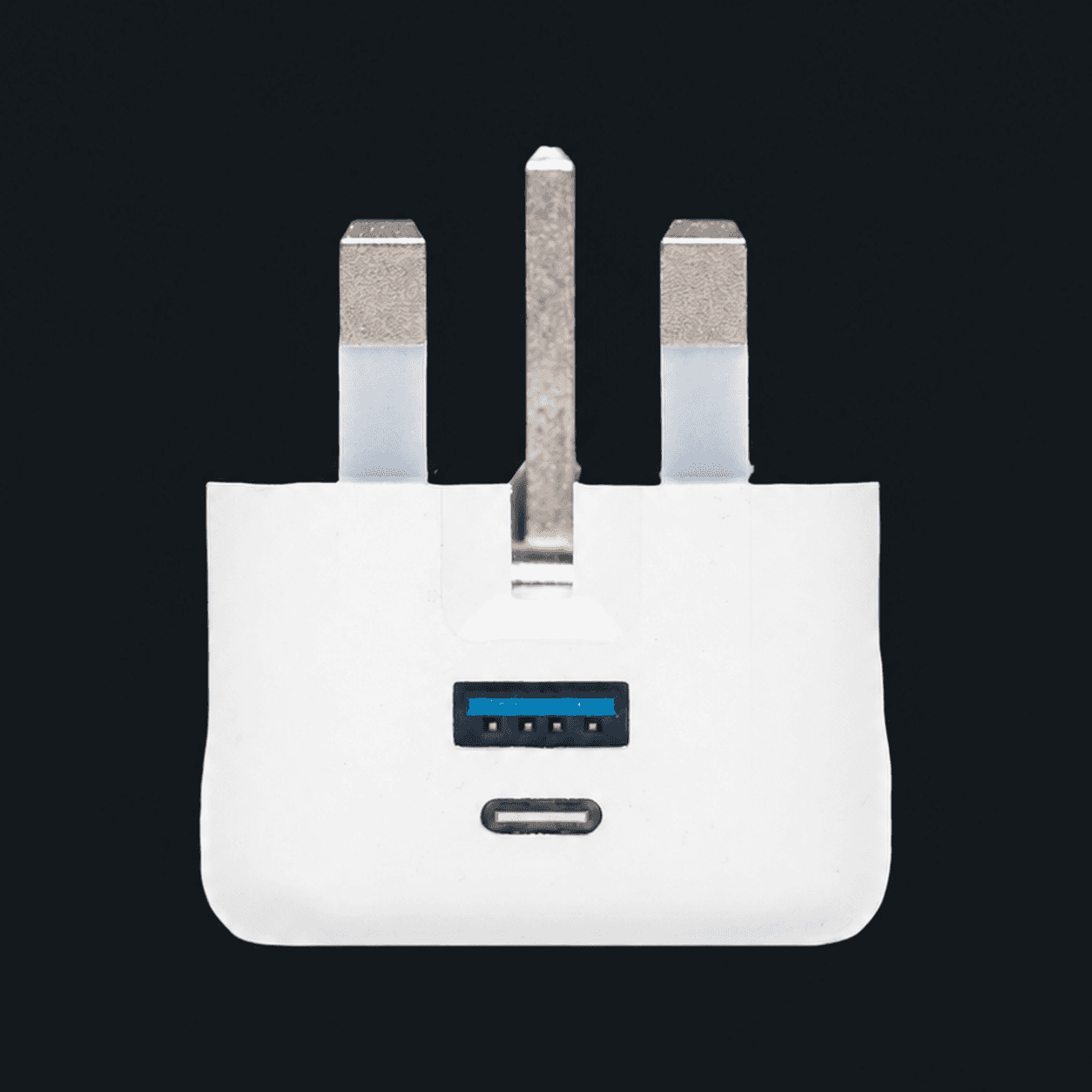 Malvy Folding Pin 20w Plug With USB-C & USB-A - Dual-Port Fast Charging product photo