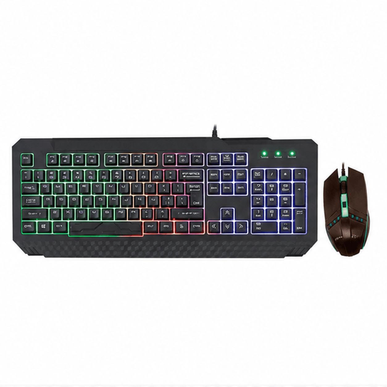 Malvy Gaming Combo – RGB Keyboard & High-Dpi Mouse Plug & Play product photo